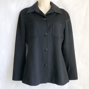 MaxMara Wool Button Down Long Fitted Blazer 8